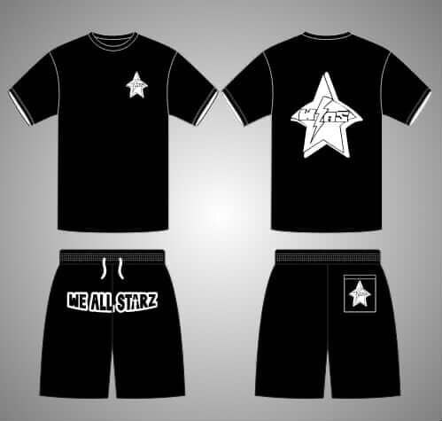 We all starz T-shirts and shorts